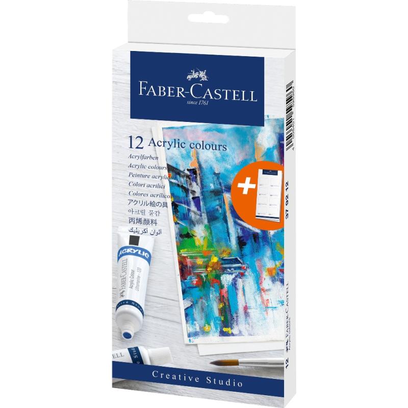 Faber-Castell Creative Studio Acrylfarben 12er Kartonetui